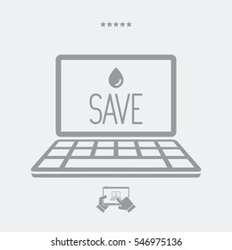 "Save the nature" page - Vector icon for computer website or application