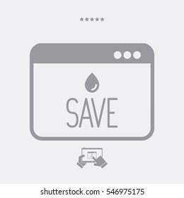 "Save the nature" page - Vector icon for computer website or application