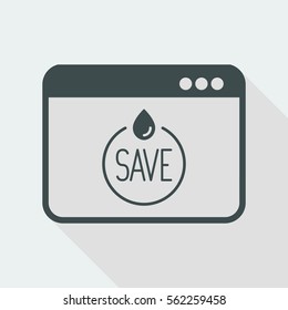 "Save the nature" page - Vector icon for computer website or application