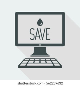 "Save the nature" page - Vector icon for computer website or application