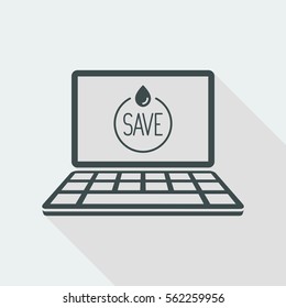 "Save the nature" page - Vector icon for computer website or application