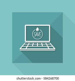 "Save the nature" page - Vector icon for computer website or application