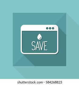 "Save the nature" page - Vector icon for computer website or application