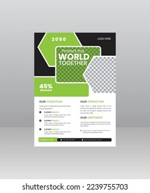 Save the Nature Save the planet flyer template for Environment