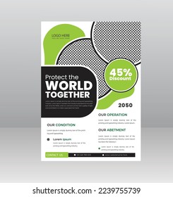 Save the Nature Save the planet flyer template for Environment
