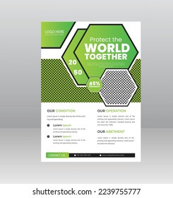 Save the Nature Save the planet flyer template for Environment