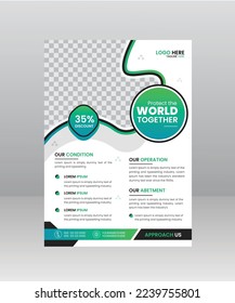 Save the Nature Save the planet flyer template for Environment