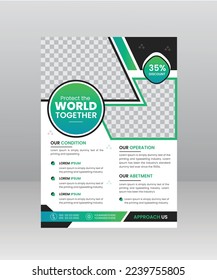 Save the Nature Save the planet flyer template for Environment