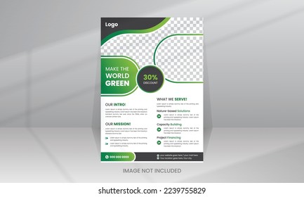 Save the Nature Save the planet flyer template for Environment