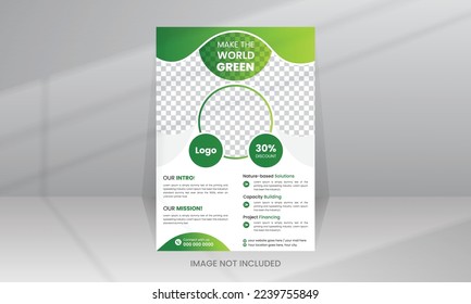 Save the Nature Save the planet flyer template for Environment