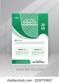 Save the Nature Save the planet flyer template for Environment
