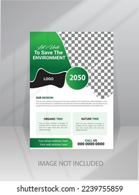 Save the Nature Save the planet flyer template for Environment