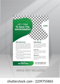 Save the Nature Save the planet flyer template for Environment
