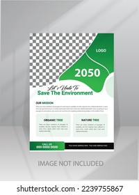 Save the Nature Save the planet flyer template for Environment