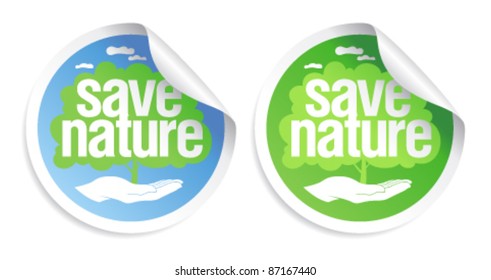 Save nature signs set.