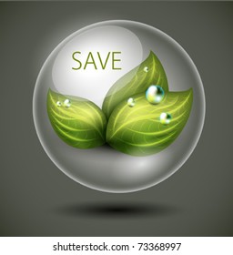 Save the nature - vector environmental symbol
