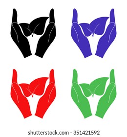 save nature vector icon - colored set
