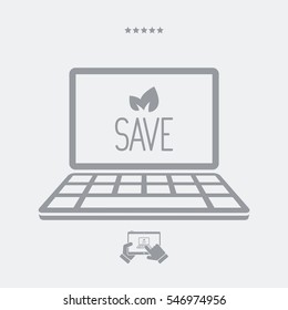 Save the nature - Vector icon for computer website or application