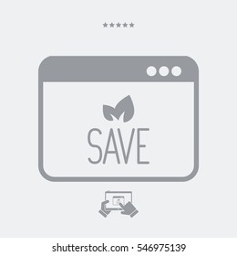Save the nature - Vector icon for computer website or application