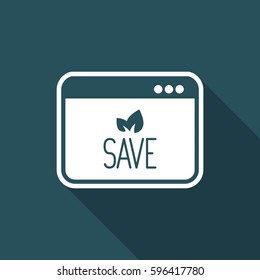 Save the nature - Vector icon for computer website or application