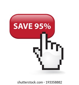 Save Ninety Five Percent Button