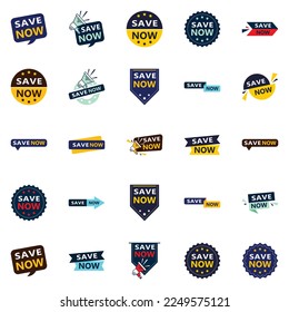 Save Now 25 Eye catching Typographic Banners for promoting savings