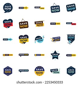Save Now 25 Eye catching Typographic Banners for promoting saving