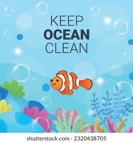 save ocean, keep ocean, fish clown