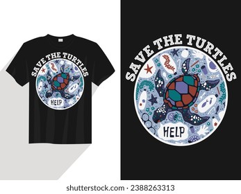 Save the ocean and river sea and planet environment t-shirt design gift
