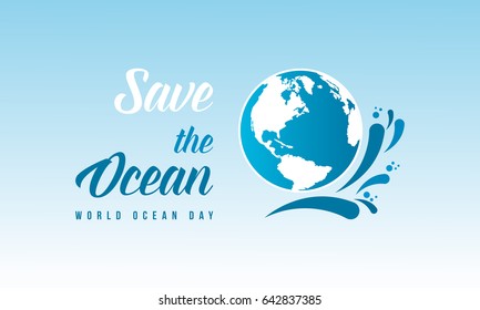 Save the ocean style design background