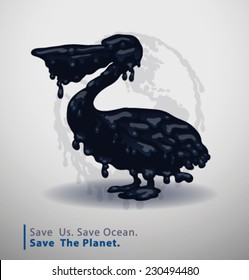 Save Ocean. vector