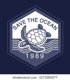 save the ocean.nautical t shirt graphic design