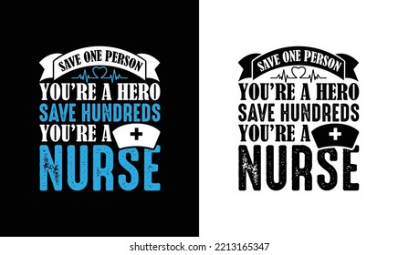 Diseño de camiseta de la cita de enfermería, tipografía