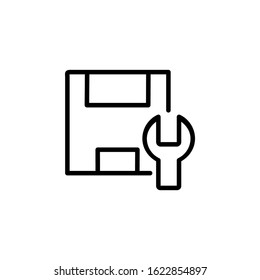 save options icon design line style. Perfect for application, web, logo and presentation template