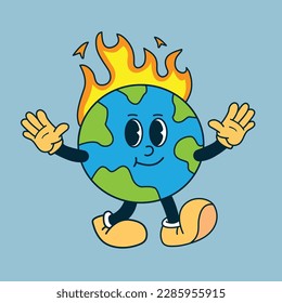 Save Our Mother Earth There's no Planet B,Groovy Earth on Fire,