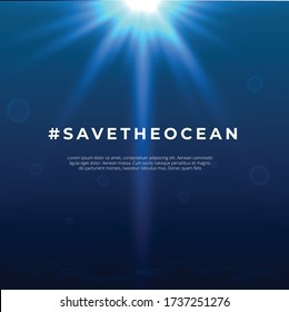 Save Our Oceans Background World Oceans Stock Vector (royalty Free 