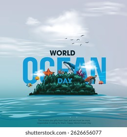  save our oceans. World oceans day design with letter. abstract vector illustration design