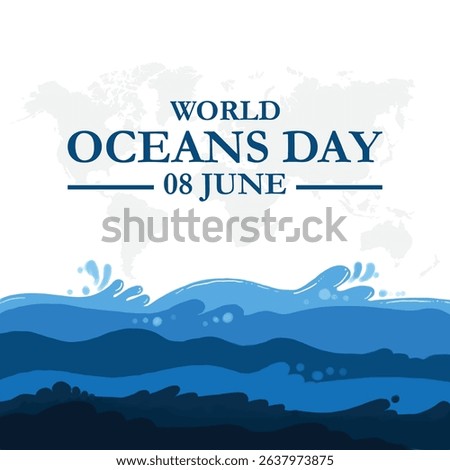  save our oceans. World oceans day design. World oceans day, 8 June ocean day. World Ocean day social media post design. abstract vector illustration design