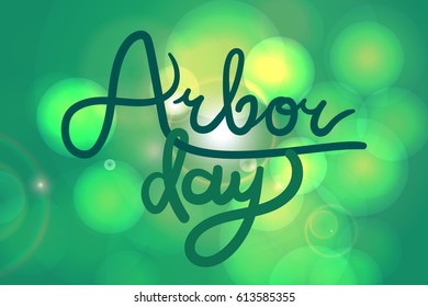 Save Our Planet Concept. Arbor Day Greeting for sticker, banner and flyer. Vector