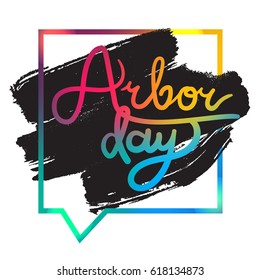 Save Our Planet Concept. Arbor Day Greeting for sticker, banner and flyer. Vector