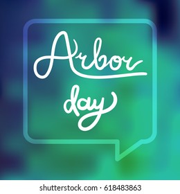 Save Our Planet Concept. Arbor Day Greeting for sticker, banner and flyer. Vector