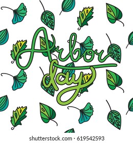 Save Our Planet Concept. Arbor Day Greeting for sticker, banner and flyer. Vector