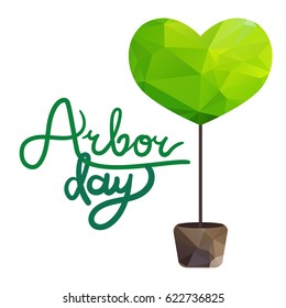 Save Our Planet Concept. Arbor Day Greeting for sticker, banner and flyer. Vector