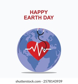 Save our Planet earth Day or World Environment Day. Heart bit, love.