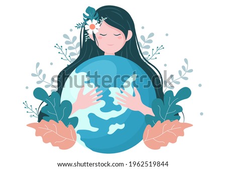 Save Our Planet Earth Illustration To Green Environment With Eco Friendly Concept and Protection From Natural Damage 