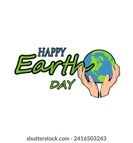 Save our planet. happy Earth day 3d concept background. Ecology concept. Design with 3d globe map drawing and leaves isolated on white background.