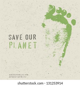 Save our planet poster. Vector, EPS10