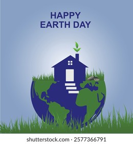 Save our Planet restore and protect green nature. Happy earth Day or World Environment Day