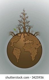 Save our planet,don't wait till the last leaf fall