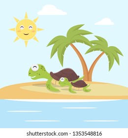 Save Our Sea Turtle On The Beach